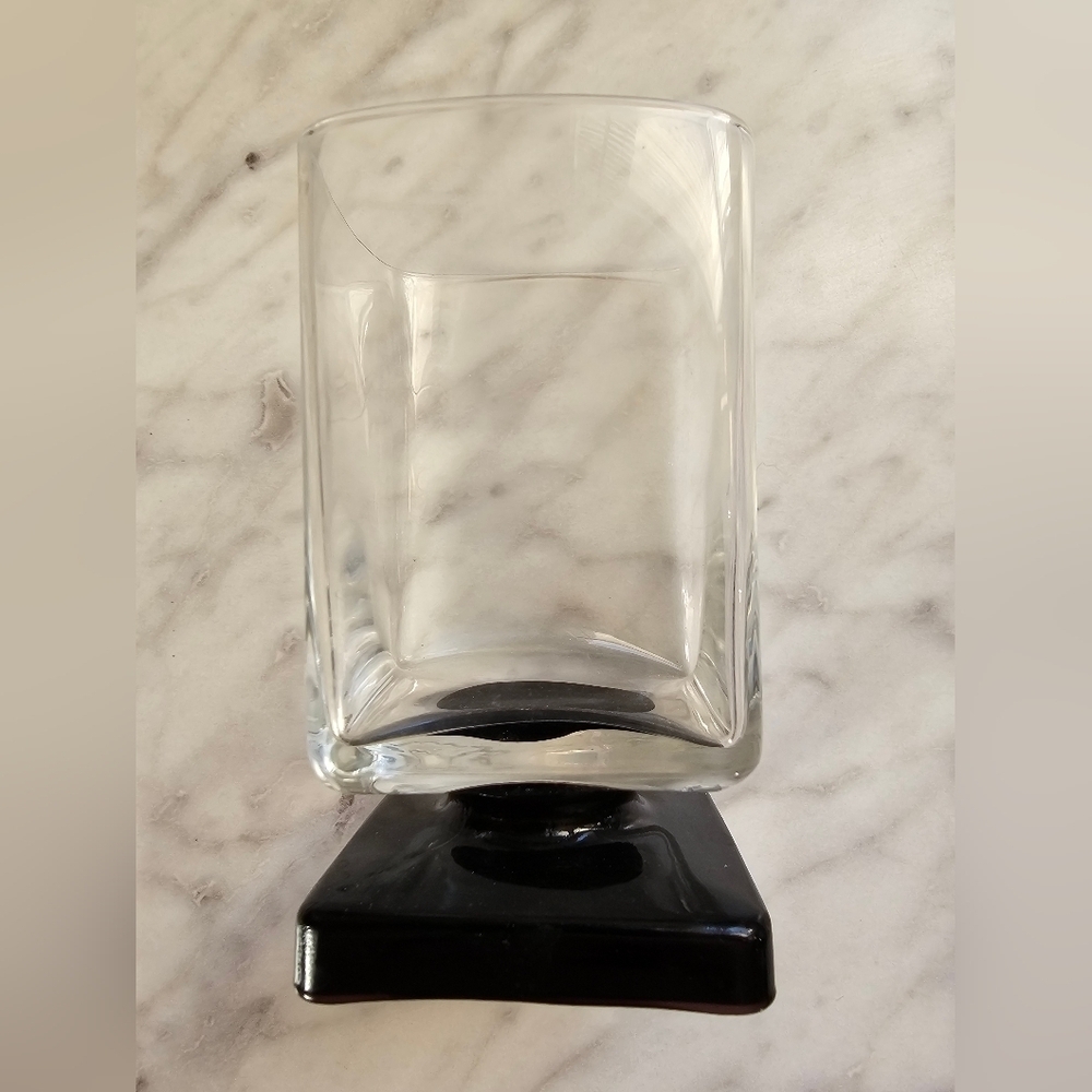 1 Bormioli Light & Music Monet Vino Wine Glasse Black Square Pedestal Ba…​
